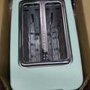 BELLA 2 Slice Toaster with Auto Shut Off - Extra Wide Slots & Removable Crumb Tray and Cancel, Defrost & Reheat Function - Toast Bread, Bagel & Waffle, Sage