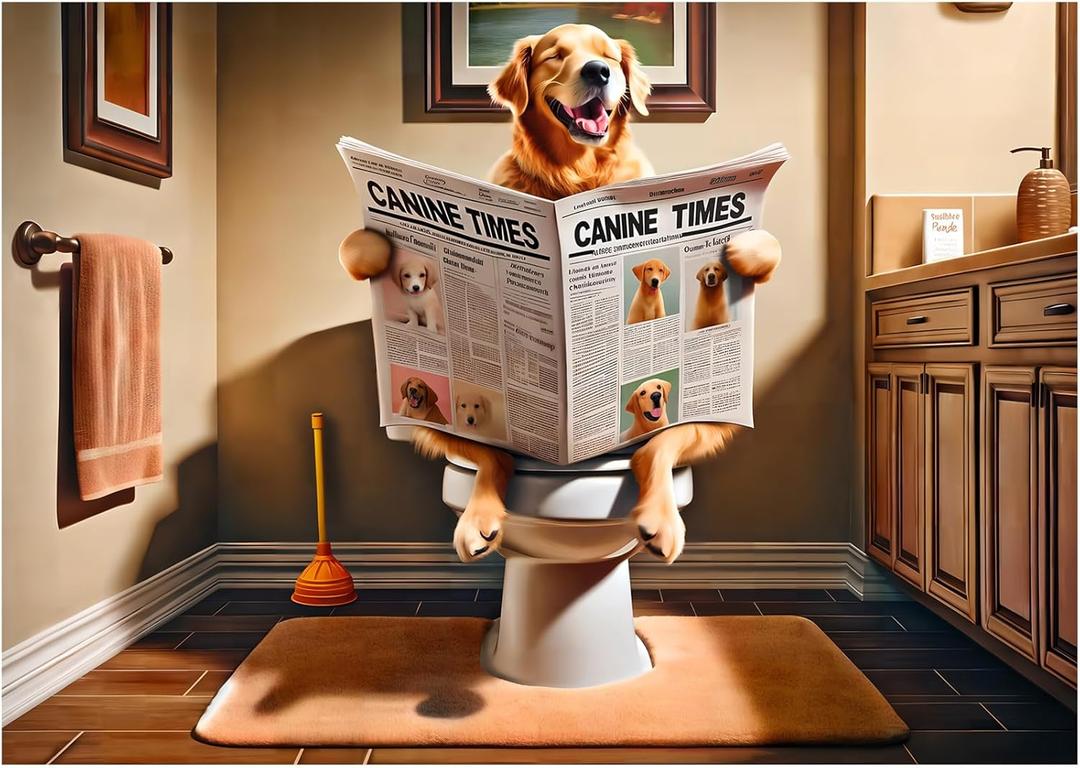 Rocorose Jigsaw Puzzles 1000 Pieces, HD Quality Adults Puzzle Games of Funny Dog with Exquisite Poster, Challenging Animal Puzzles for Family Game Night