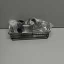 TAILI Shower Caddy Suction Cup 2 Pack with Hooks & Soap holder, Heavy Duty Shower Organizer for Bathroom, No Drilling Bathroom Organizer with Large Capacity, Black Metal Storage Basket