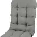 Adirondack Chair Cushion, Rocking Chair Cushion 44x19.4x4 inch, High Back Patio Cushions of Upper and Lower with Ties, Sunscreen and Fade-Resistant (Gray, 1), 1 Count