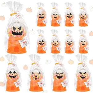 12 Pack Halloween Party Favors Pumpkin Candy Dispenser Gumball Machine Kit School Classroom Gift, Halloween Exchange Gift Classroom Favors