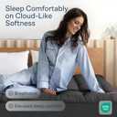 Niagara Sleep Solution Cloud-Like King Mattress Topper - 100% Cotton Top Mattress Pad for Back Pain Relief - Breathable & Naturally Cooling for Hot Sleepers, Dark Gray