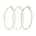 Cocadant Large Gold Hoop Earrings for Women,3 Colors Thin 70mm/2.76inch Silver Hoop Earrings Set Stainless Steel 14K Rose Gold Plated with Hypoallergenic Sterling Silver Post