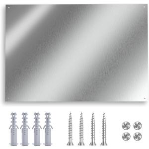 24" x 36" Oversized Stainless Steel Backsplash Panel | Full-Coverage Splatter Guard for Kitchen Wall Behind Stove & Range Hood, Includes Pre-Drilled Holes for Easy Installation