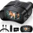 HEXEUM Night Vision Goggles - 4K Night Vision Binoculars for Adults, 3'' HD Screen Binoculars can Save Photo and Video with 32GB TF Card, Black, NV4000