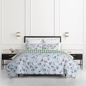 Kate Spade New York Bird Garden Twin Comforter Set, 300 Thread Count Cotton Reversible Cover, All Season 2 Piece Bedding, Machine Washable, Floral Multicolor