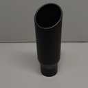 A-KARCK Exhaust Tip 3 Inch Inlet, 3" Inlet 4" Outlet 12" Long Black Coated Finish Muffler Tip For Truck Tailpipe, Stainless Steel Rolled Edge