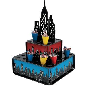 Fun Express Superhero Skyscraper City Treat Stand