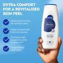 NIVEA Derma Comfort Caring Body Wash for Sensitive Skin, Body Wash with Hyaluronic Acid and Vitamin E, 16.9 Fl Oz Bottle, Pack of 3