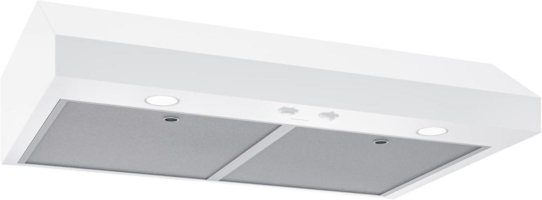 Broan-NuTone 36-Inch White Under Cabinet Range Hood- Trusted Quiet Power with 350 CFM, 1.5 Sones for Effective Everyday Kitchen Ventilation