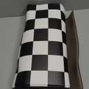 VivaNest Black Checkered Grid Checkerboard Kitchen Rug Sets [2 PCs], Anti-Fatigue, Waterproof Non-Slip Kitchen Mats Heavy Duty Ergonomic Comfort Foam Rug for Floor, Home, Laundry, 17"x29"+17"x47"