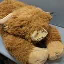 43 inch Giant Highland Cow Stuffed Animals, Lifelike Big Cow Stuffed Animal for Stress Relief & Companion, Extra Soft Cute Plushies, Huge Emotional Support Plush Toys Gifts for Kids Adults