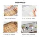 Onerbuy 8pcs Adjustable Grid Drawer Dividers DIY Plastic Closet Separator Tidy Organizer Container 32.5 * 7cm/ 12.8 * 2.8inch for Underwear Socks Belt Office Supplies(Transparent White)