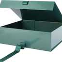 PACKHOME 17x14.5x5.5 Inches, Extra Large Gift Box with Lid, Magnetic Closure Boxes with Ribbon for Clothes and Large Gifts (Glossy Green), 1 count