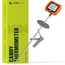 Digital Candy Thermometer with Pot Clip, 10" Long Stainless Steel Probe, Instant Read Kitchen Thermometer for Cooking, Baking, and Candy Making