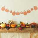 8.2 ft Fall Decorations Wooden Polka Dot Pumpkin Garland Thanksgiving Fall Banner Rustic Farmhouse Wood Bead Garland Halloween Pumpkin Hanging Decor for Fireplace Mantel Wall Home Window (Orange)