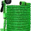 50 Ft Garden Hose with Spray Nozzle Green