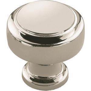 Amerock | Cabinet Knob | Polished Nickel | 1-3/16 inch (30 mm) Diameter | Highland Ridge | 1 Pack | Drawer Knob | Cabinet Hardware