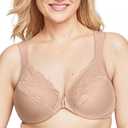 Posture Back Front-Closure Plus Size Wonderwire Lace Bra Underwire #1255, 34DD
