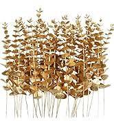 TGANNYOCR Silver Artificial Eucalyptus Stems 15''Fake Eucalyptus Leaves Decor Faux Branches for Wedding Bouquet Centerpiece Vase Flower Arrangement Home Decoration