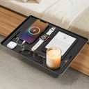 Bedside Caddy Shelf Dorm Bed, No Drill College Nightstand Organizer for Personal Items Books Glasses Apartment Bedroom Small+Black