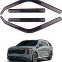 4 Pieces in-Channel Extra Durable Rain Guards Fit for 2022-2026 Kia Carnival,Window Deflectors,Window Visors (Smoke Black)