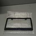 Cadillac Crest Metal License Plate Frame Tag Holder - Black Powder Coated with Exposed Chrome