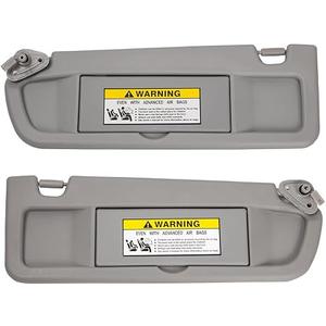 A Pair Light Gray Left and Right Sun Visor Sunvisor Compatible with 2006 2007 2008 2009 2010 2011 06 07 08 09 10 11 Civic Replaces# 83280-SNA-A01ZC 83230-SNA-A01ZC