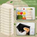 Remerry 100 Sets 23 oz Disposable Bowls with Lids Paper Meal Prep Containers Disposable Paper Food Containers Throw Away Lunch Salad Bowls for Restaurant Party Serving