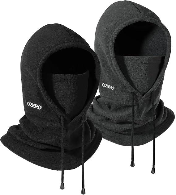 OZERO Balaclava Face Mask: Winter Polar Fleece Hood Ski Mask for Men Women, Convertible Balaclava Face Cover Hat Cap Scarf