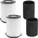 VF4000 Filter Replacement for Ridgid Shop Vac Filters 5-20 Gallon Ridgid Vacuum Filter 6-9 Gallon Husky Vacuum, with 2 Foam Sleeve 2 Filter