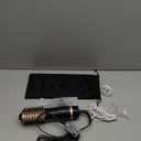 slopehill Mini Travel Dual Voltage Hair Dryer Brush,1000 Watts Hot Air Brush with European Plug, Ionic Hair Dryer and Styler for Women, Oval Barrel 2 Heat & 2 Speed Settings for International Travel (Black)