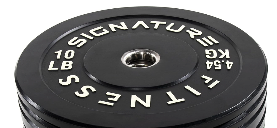 Signature Fitness 2" Olympic Bumper Plate Weight Plate 10 Lb