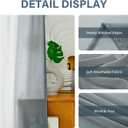 Ombre Sheer Curtains for Living Room Bedroom, Grommet Top Gradient Semi Sheer Light Filtering Home Decor Window Drapes, Set of 2 Panels, Grey, 52x63 Inch