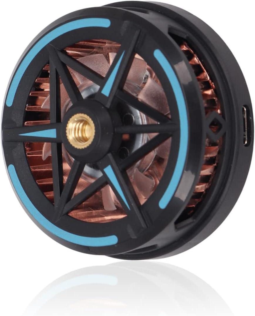 Cell Phone Cooler, Magnetic Semiconductor Cooling Fan Heatsink Fit for All Smartphones, Portable Mobile Phone Radiator with LED for Gaming Videos Streaming Vlog, Cooling