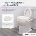 770-610 4 Inch Portable Raised Toilet Seat Riser, Elevated Toilet Seat for Seniors