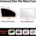 ZATOOTO Car Window Shades Sun Shade for Privacy 4Pack, Car Window Covers 100% Light Blocking for Sleeping & Stay Cool, Reflects Sunlight, Universal Fit (4Pcs set)