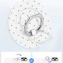 Jusy Compatible with Magsafe Polka Dot Phone Case for iPhone 11 Pro Max, Cute Aesthetic Magnetic Ring Holder Stand Case, Soft TPU and Hard PC Protective Phone Cover for Women Girls - White Polka Dot