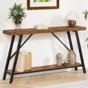 Snughome Entryway Table, 47.2" Long Console Table with 2 Tier Storage Shelf, Sofa Table Behind Couch, Extra Large Entry Table for Entryway,Living Room,Hallway, Foyer, Supports 220 LBS, Rustic Brown