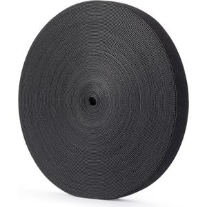 Reusable Wire Management Roll Nylon Fastening Cable Ties Straps Xnakko 3/4 inch double-sided hook and loop tape (Black, 25 yards)