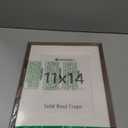 upsimples 11x14 Picture Frame, Natural Solid Wooden Picture Frames, Display 8x10 with Mat or 11 x 14 Without, Vertical or Horizontal Wall Hanging, 1 Pack, Brown