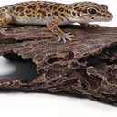 Tfwadmx Leopard Gecko Hide, 10" Reptile Hideout, Resin Simulated Hollow Log for Aquarium, Betta Fish Hideout, Reptile Tank Accessories for Corn Snakes, Lizards, Axolotls