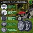 CheeMuii 4 Pcs 9" HRX217 Lawn Mower Wheels Kit 2 Rear Wheels Replace for 42710-VH7-010ZA and 2 Front Wheels Replace for 44710-VH7-010ZA Fit for Honda HRX217 HRR216 Lawnmowers