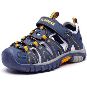 HOBIBEAR Boys Girls Sport Water Sandals Closed-Toe Outdoor(Toddler/Little Kid/Big Kid), Size: 5.5 Big Kid