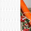 Cinnvoice 20pcs Valentine's Day Garland Ties Clear Plastic Banister Garland Ties Decorative Reusable Soft Anti Scratch Garlands Hanger for Mantel Fences Home Xmas Holiday Craft Wrapping (16inch)