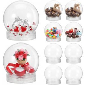 BESTOYARD 30 Pcs Snow Globe Jar, 3-Inch DIY Water Globes DIY Dome Fillable Screw Off Cap Empty for Valentines, Christmas Ornaments, Custom Party Craft