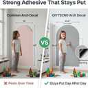 Magnetic Arch Wall Decal: Large 39.4"x23.6" Strong Adhesive Screen Free Chalkboard for Wall - Modern Playroom Decor & Homeschool Learning Station for Toddlers 1-4 & Kids 5-10 (Quiet Gray)