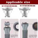 1-1/2 Inch Flexible Sink Drain Pipe, Scalable 13-33.5 Inch P Trap Pipe, Kitchen Sink Drain KitBathroom Sink Drain, Contains 1-1/4 Inch Adapter (Gray)