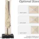 Patio Umbrella Cover Waterproof UV Resistant Outdoor Cantilever Umbrella Covers with Zipper and Rod, Beige
