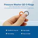 1/4" & 3/8" QD Pressure Washer O-Ring Seal Quick Colored M22 Quick Connect Coupler - 1/4" 30PC Orange and 3/8" 30PC Grey